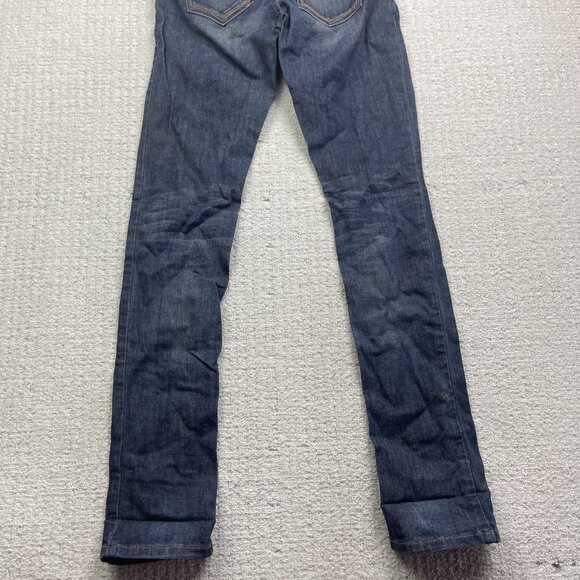 Y2K GUESS Jeans Sz 24 Casual Low Rise STARLET Skinny Leg Dark Blue Denim - Picture 9 of 13